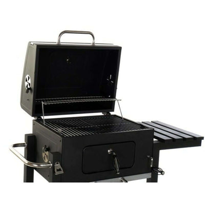 Kolgrill med lock och hjul Svart Metall Stål 140 x 60 x 108 cm finns hos Aktivcamping