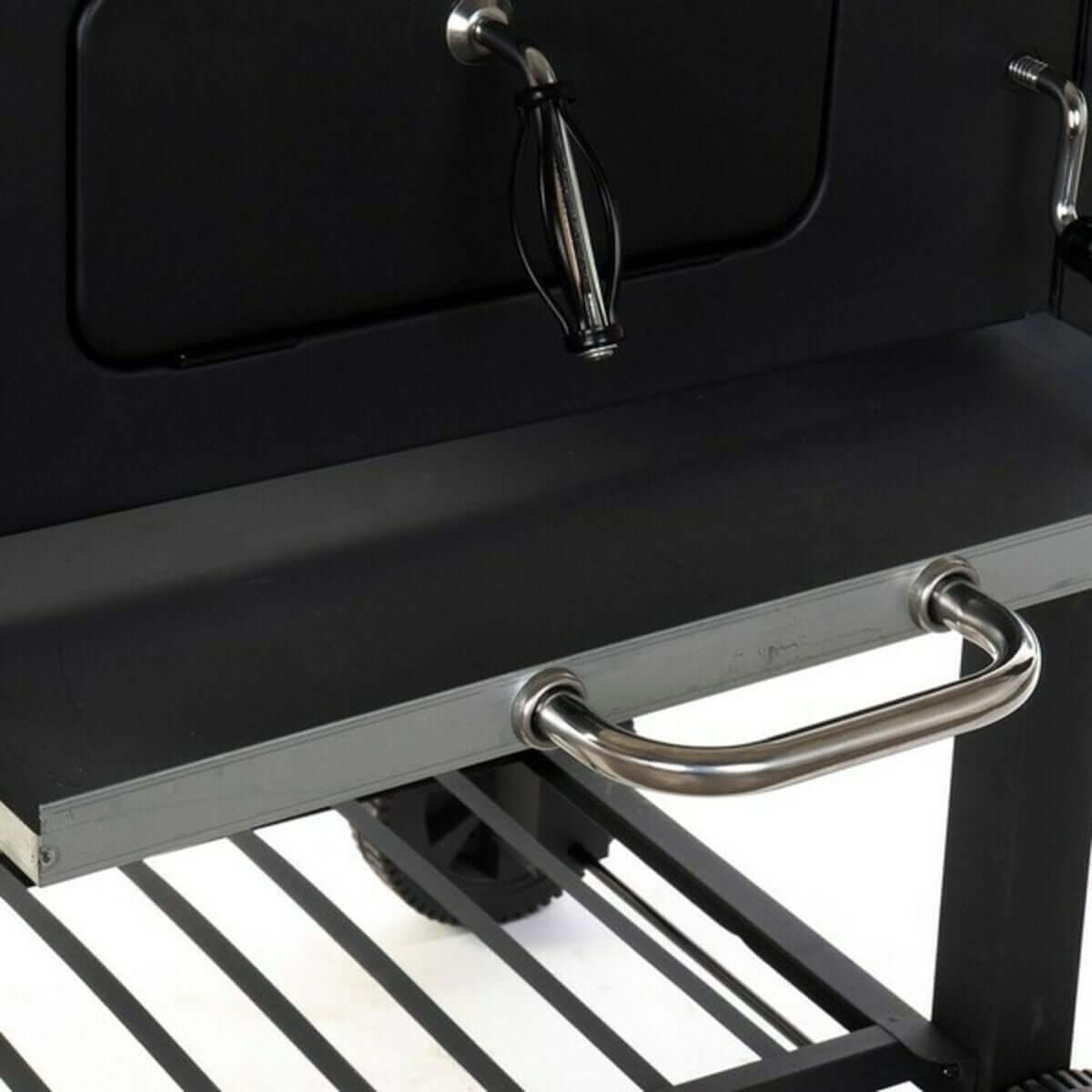 Kolgrill med lock och hjul Svart Metall Stål 140 x 60 x 108 cm finns hos Aktivcamping