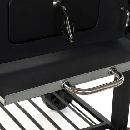 Kolgrill med lock och hjul Svart Metall Stål 140 x 60 x 108 cm finns hos Aktivcamping