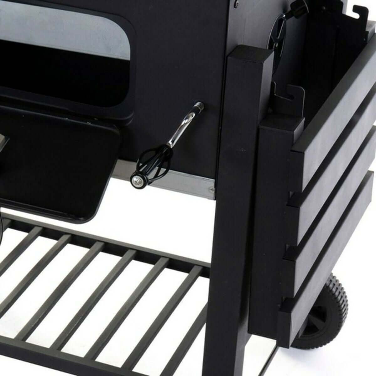 Kolgrill med lock och hjul Svart Metall Stål 140 x 60 x 108 cm finns hos Aktivcamping