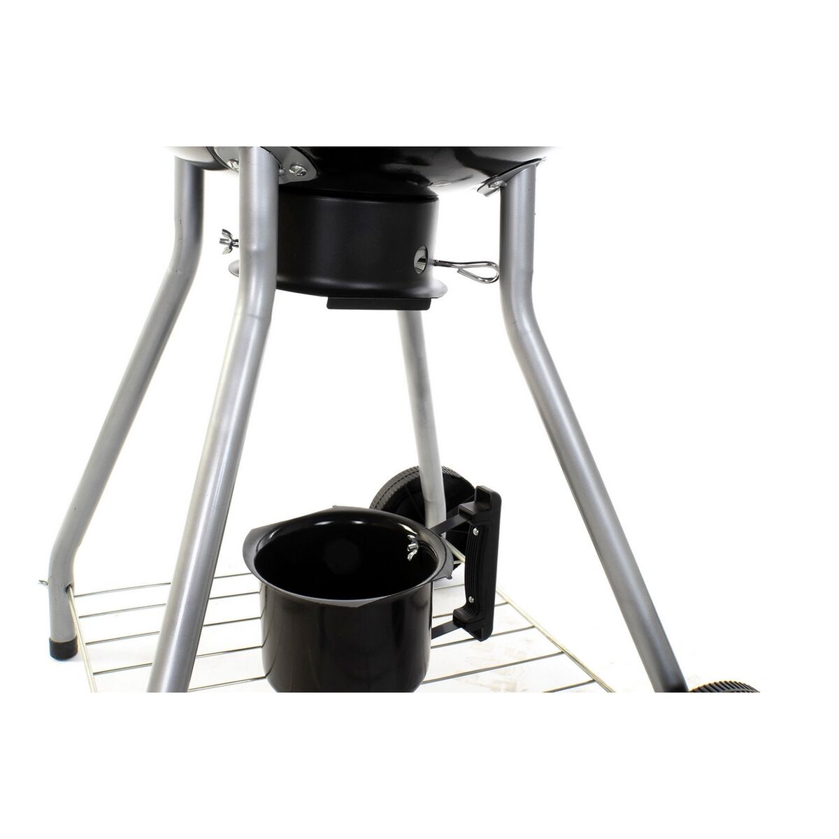 Charcoal grill with lid and wheels DKD Home Decor Black Metal