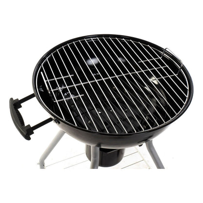 Charcoal grill with lid and wheels DKD Home Decor Black Metal