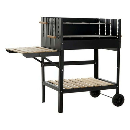 Kolgrill med hjul DKD Home Decor Svart Naturell Metall Stål 113 x 51 x 97 cm finns hos Aktivcamping