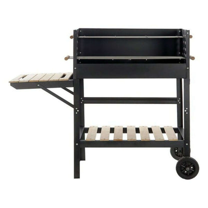 Kolgrill med hjul DKD Home Decor Svart Naturell Metall Stål 113 x 51 x 97 cm finns hos Aktivcamping