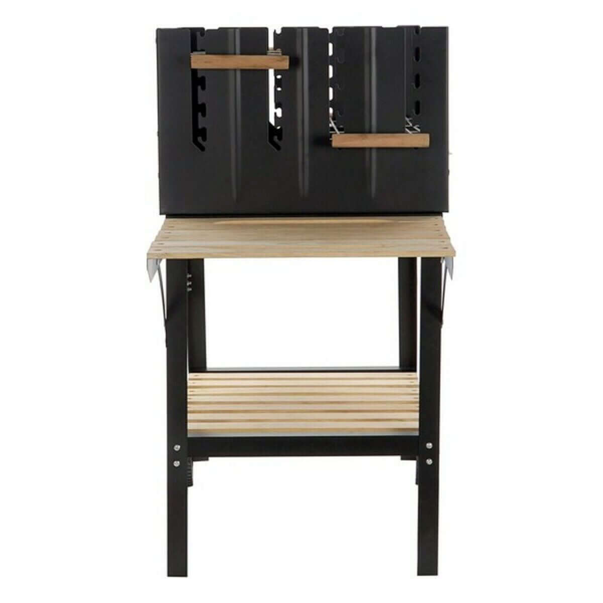 Kolgrill med hjul DKD Home Decor Svart Naturell Metall Stål 113 x 51 x 97 cm finns hos Aktivcamping