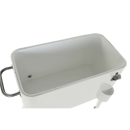 Utomhuskyl DKD Home Decor Vit Med hjul Stål PP (56 L) (74 x 43 x 80 cm) finns hos Aktivcamping