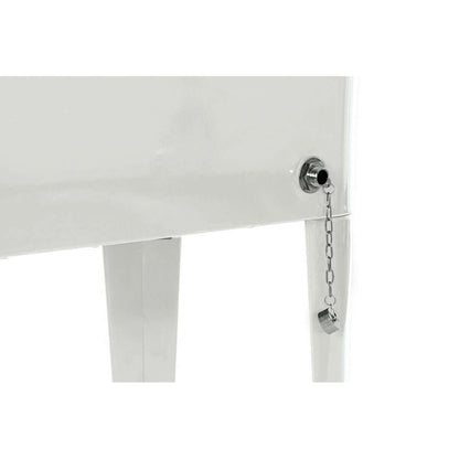 Utomhuskyl DKD Home Decor Vit Med hjul Stål PP (56 L) (74 x 43 x 80 cm) finns hos Aktivcamping