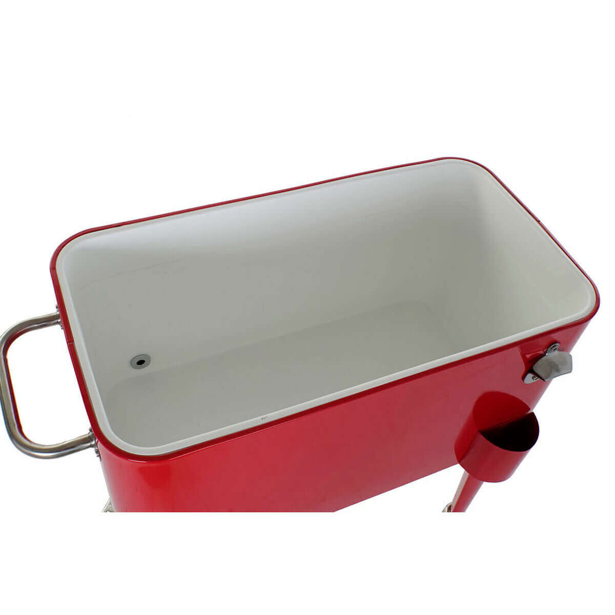 Kyl för utomhusbruk DKD Home Decor Röd Med hjul Stål Polypropen finns hos Aktivcamping