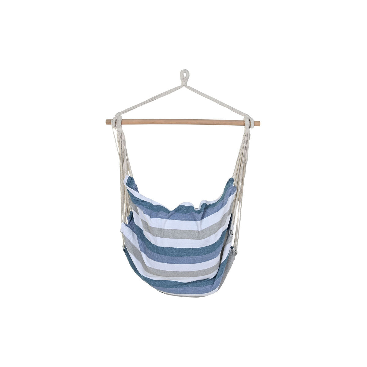 Hanging chair DKD Home Decor Stripes Blue White (100 x 60 x 135 cm)