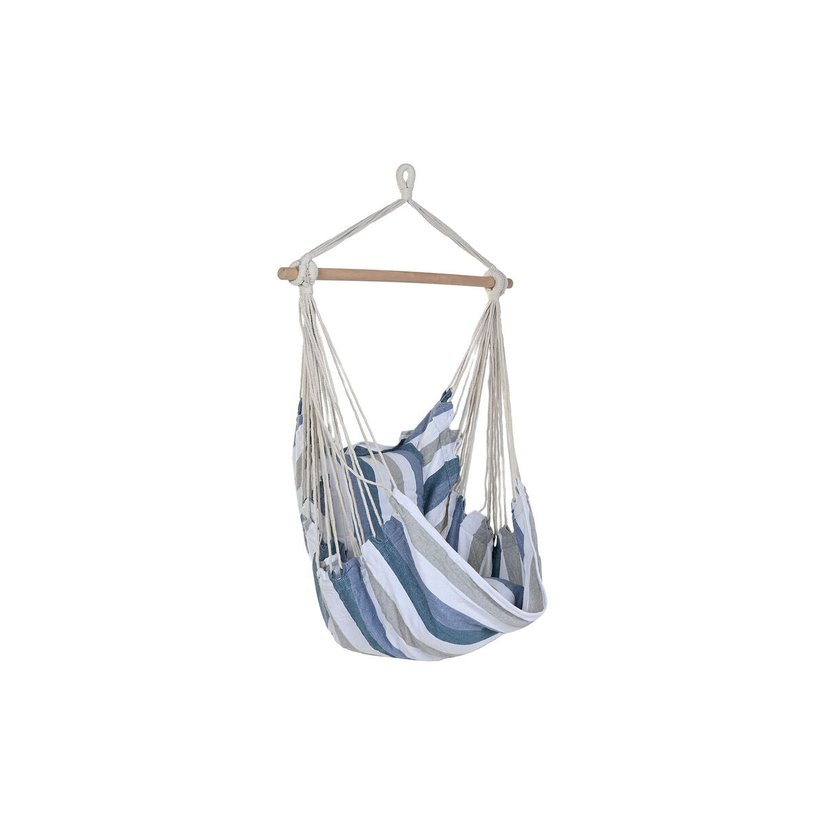 Hanging chair DKD Home Decor Stripes Blue White (100 x 60 x 135 cm)