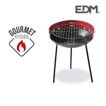 Kolgrill med ben EDM Röd (Ø 33 x 45 cm)