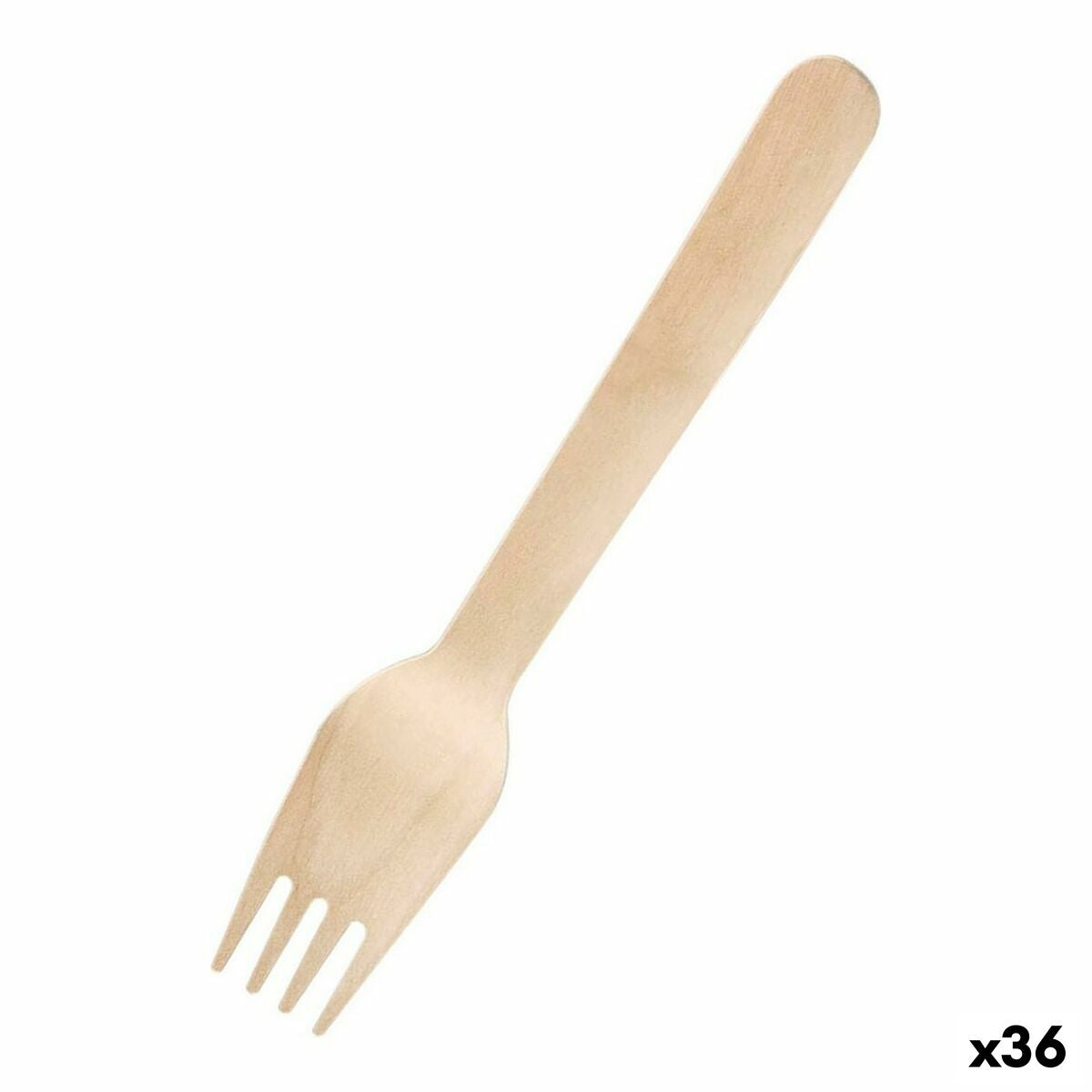 Disposable Cutlery Wood 36 pieces 16 x 2.8 x 1.8 cm