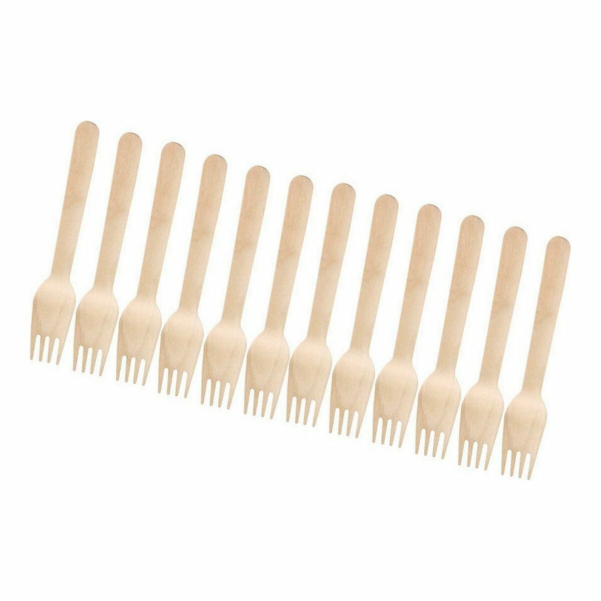 Disposable Cutlery Wood 36 pieces 16 x 2.8 x 1.8 cm