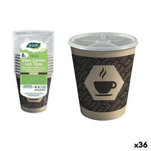 Ice Cream Algon Cardboard Coffee/Café 8 Pieces 250 ml (36 pieces)