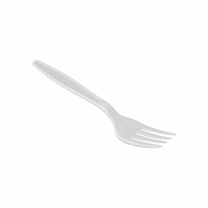 Fork set Algon Reusable White 10 pieces 18 cm