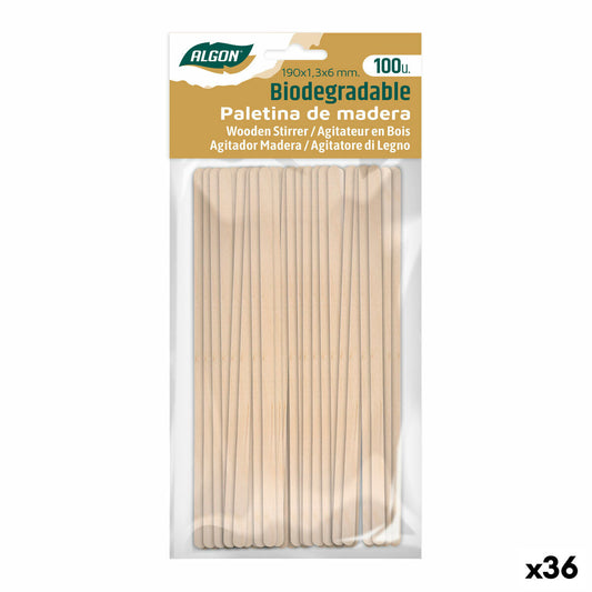 Set of coffee stirrers Algon Wood 36 pieces