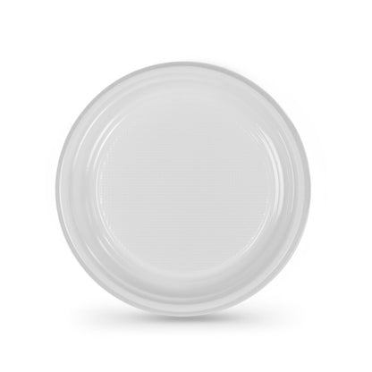 Set of reusable plates Algon Round White 17 x 17 x 1.5 cm Plastic 25 pieces