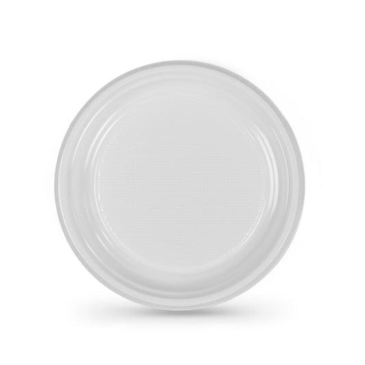 Set of reusable plates Algon Round White 17 x 17 x 1.5 cm Plastic 25 pieces