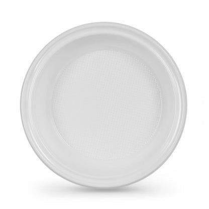 Set of reusable plates Algon Round White Plastic 20.5 x 3 cm (6 pieces)