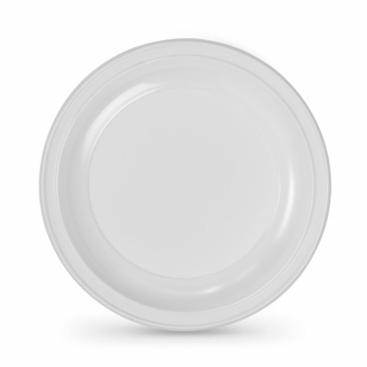 Set of reusable plates Algon Round White Plastic 22 x 22 x 1.5 cm (6 pieces)