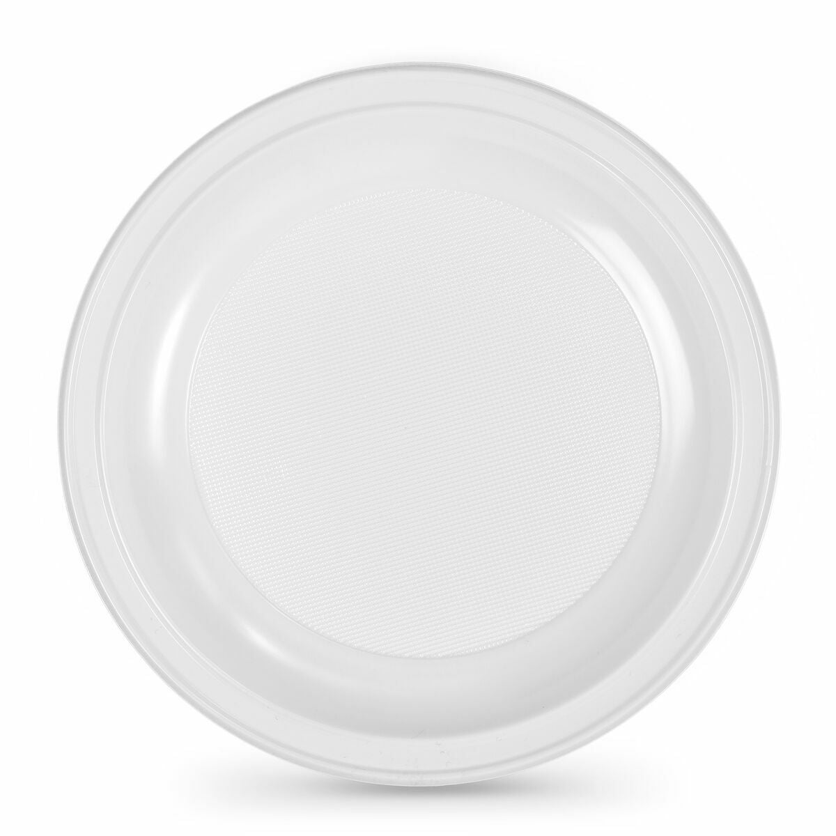 Set of reusable plates Algon Round White Plastic 25 x 25 x 2.5 cm (6 pieces)