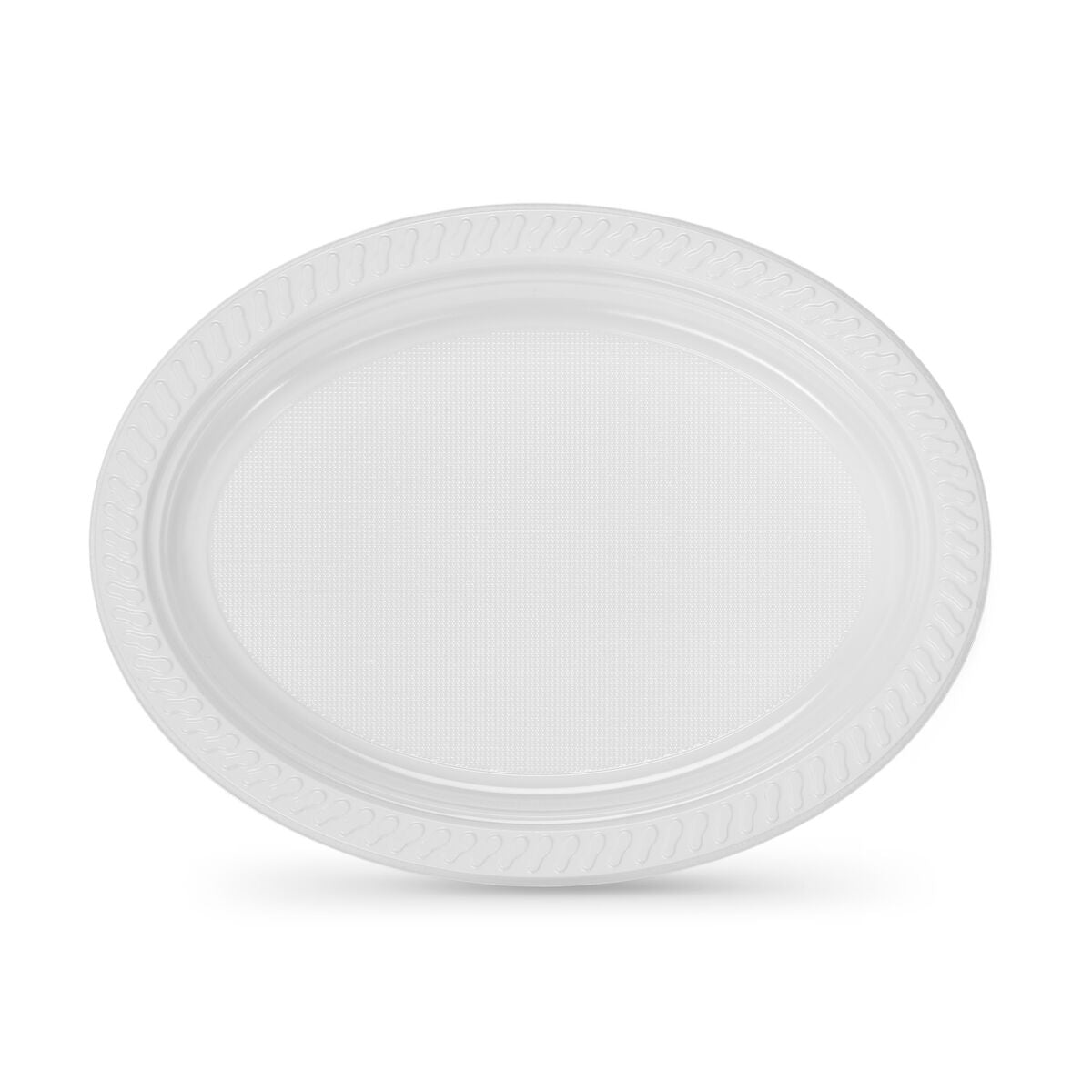 Set of reusable plates Algon White 27 x 21 cm Plastic Oblong 6 pieces