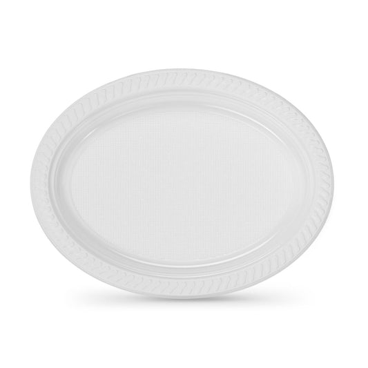 Set of reusable plates Algon White 27 x 21 cm Plastic Oblong 6 pieces