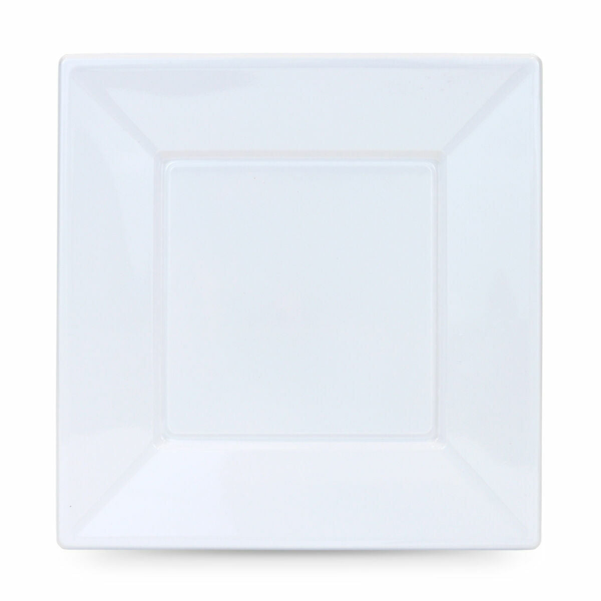 Set of reusable plates Algon Square White Plastic 23 x 23 x 2 cm (48 pieces)