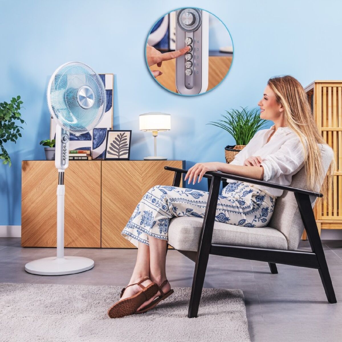 Stående Fläkt Cecotec EnergySilence 610 Max Flow Blå Vit 70 W finns hos Aktivcamping