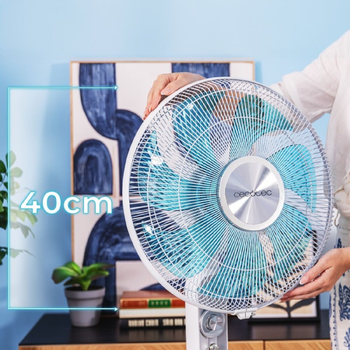 Stående Fläkt Cecotec EnergySilence 610 Max Flow Blå Vit 70 W finns hos Aktivcamping