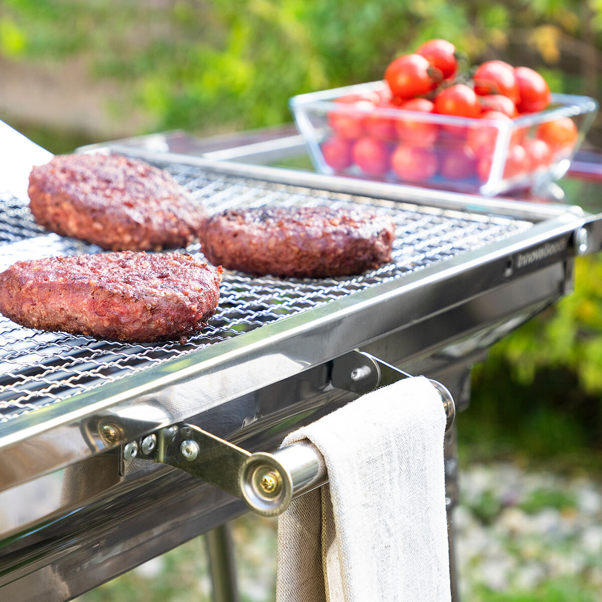 Foldable Charcoal Grill in Stainless Steel ExelQ InnovaGoods