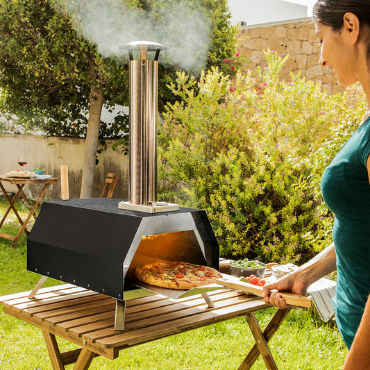Pelletseldad Pizzaugn med Tillbehör Pizzahven InnovaGoods finns hos Aktivcamping
