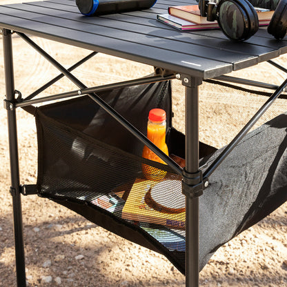 Folding camping table with basket and cover Folble InnovaGoods