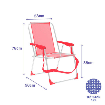 Fällbar Stol Aluminium Korall Marbueno 53X56X78 cm finns hos Aktivcamping