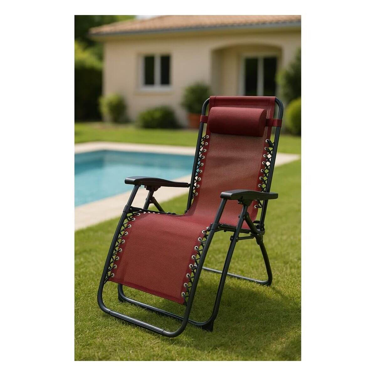 Hopfällbar Stol Marbueno Bordeaux 90 x 108 x 66 cm finns hos Aktivcamping
