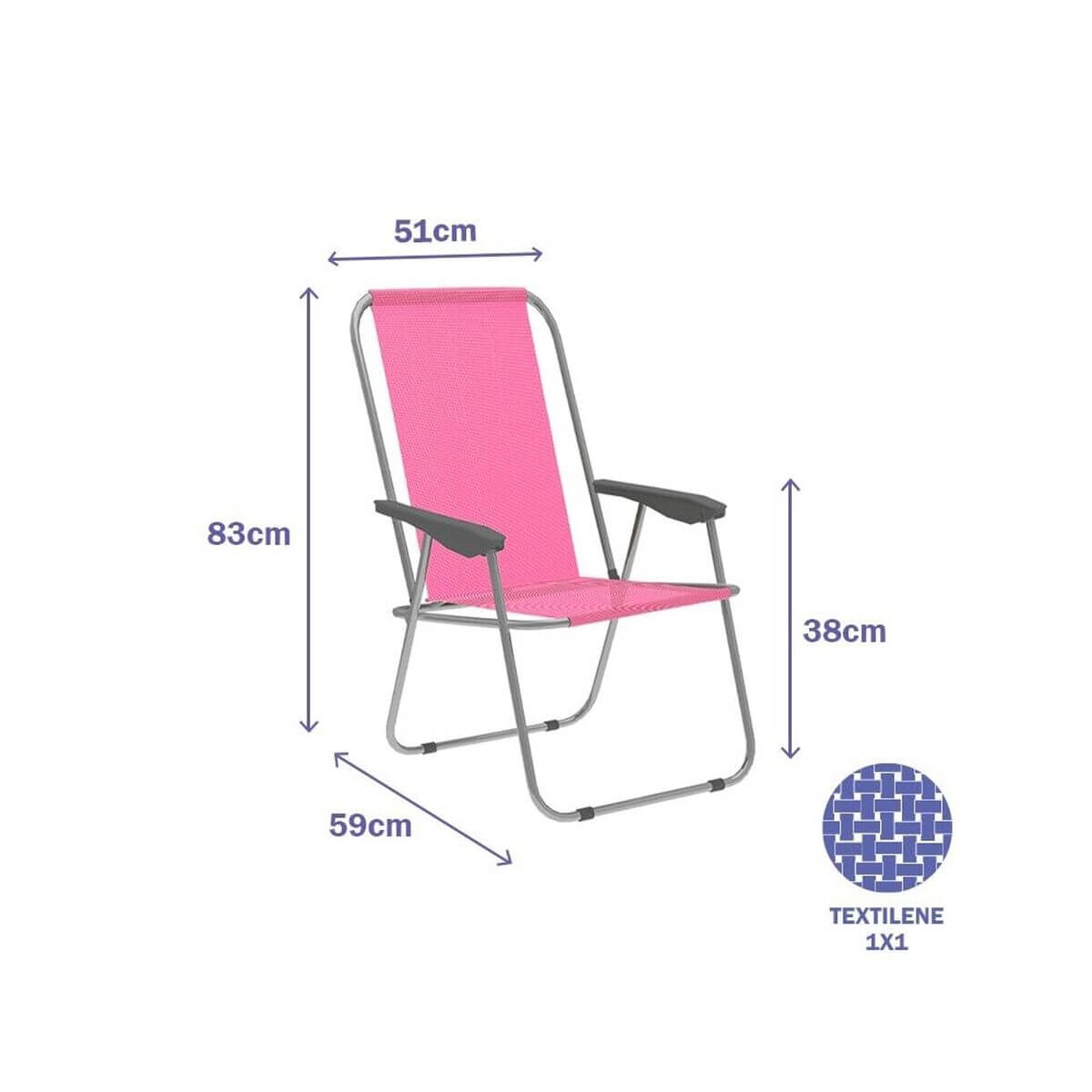 Hopfällbar Stol Marbueno 59 x 83 x 51 cm Rosa finns hos Aktivcamping