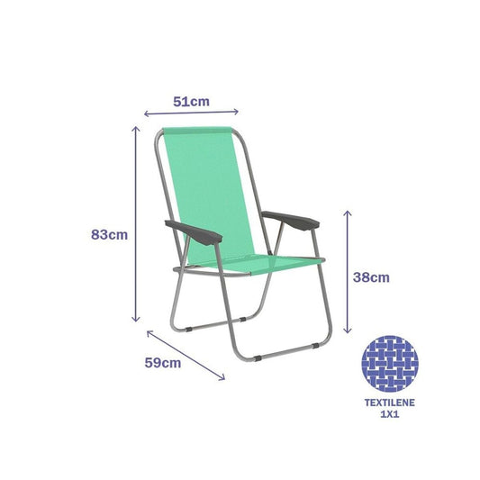 Hopfällbar Stol Marbueno Grön 59 x 83 x 51 cm - finns hos aktivcamping.se