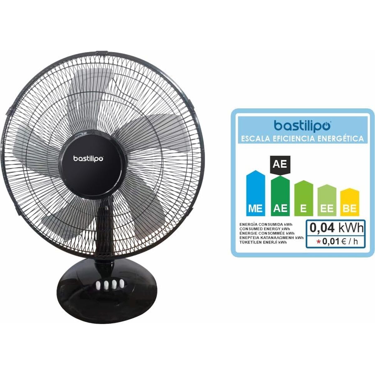 Bordsfläkt Bastilipo BARROSA Svart 50 W finns hos Aktivcamping