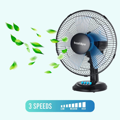 Bordsfläkt Bastilipo BARROSA Svart 50 W finns hos Aktivcamping