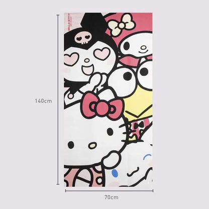 Badhandduk Hello Kitty Ljusrosa 70 x 140 cm finns hos Aktivcamping