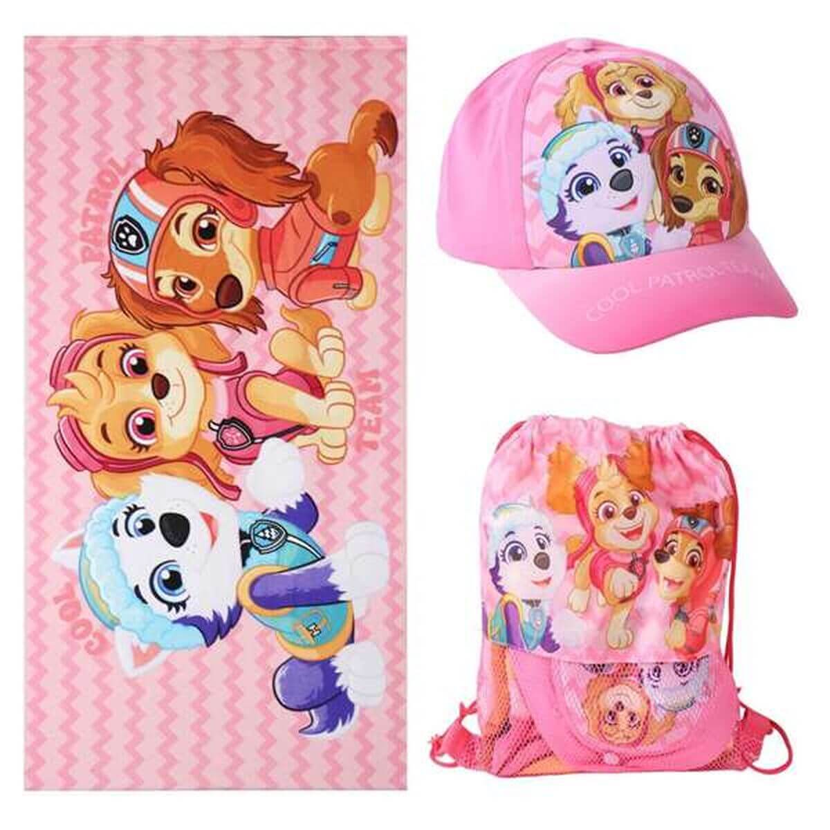 Badset The Paw Patrol med Handduk Keps och Väska - finns hos Aktivcamping