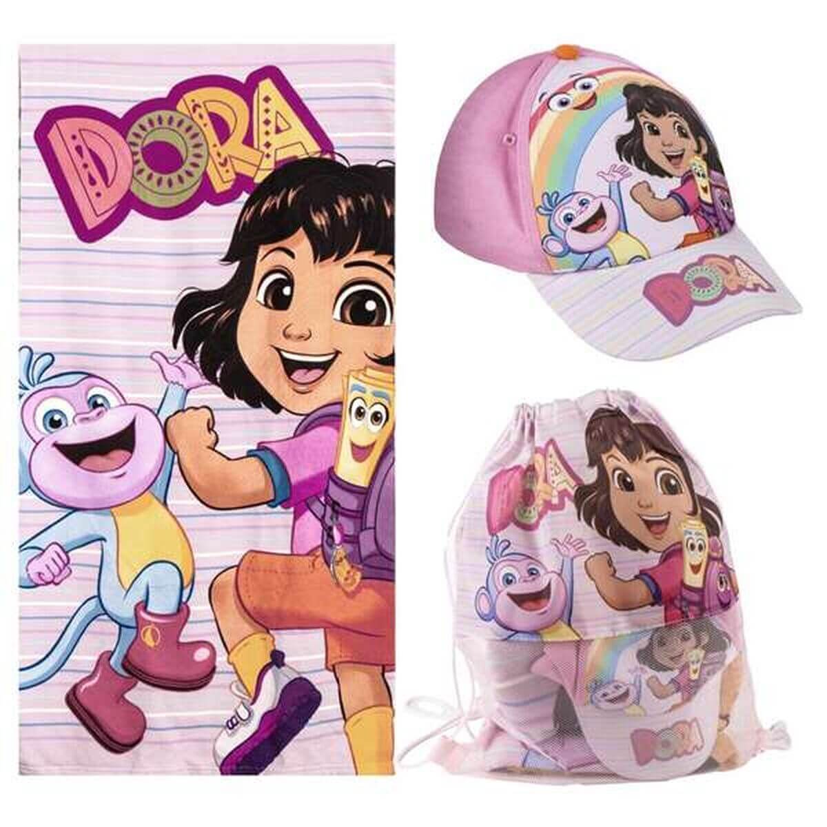 Badset Dora The Explorer med Handduk Keps och Väska finns hos Aktivcamping