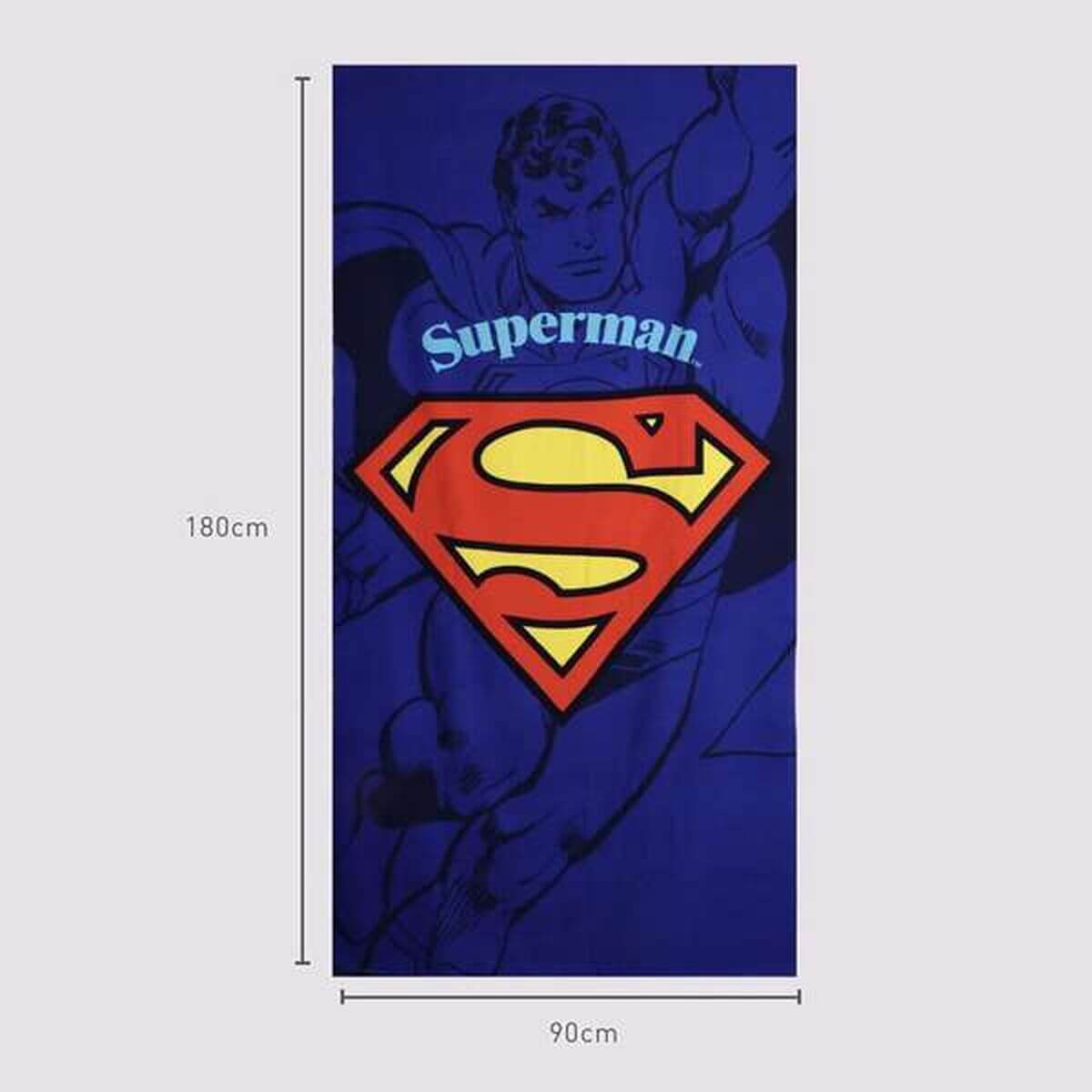 Badhandduk Superman 90 x 180 cm finns hos Aktivcamping