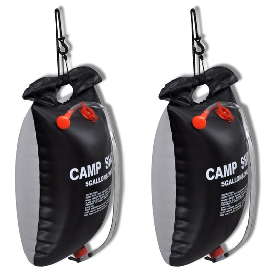 Campingdusch 2-pack VidaXL Sol 20 l Bärbar Utomhusdusch