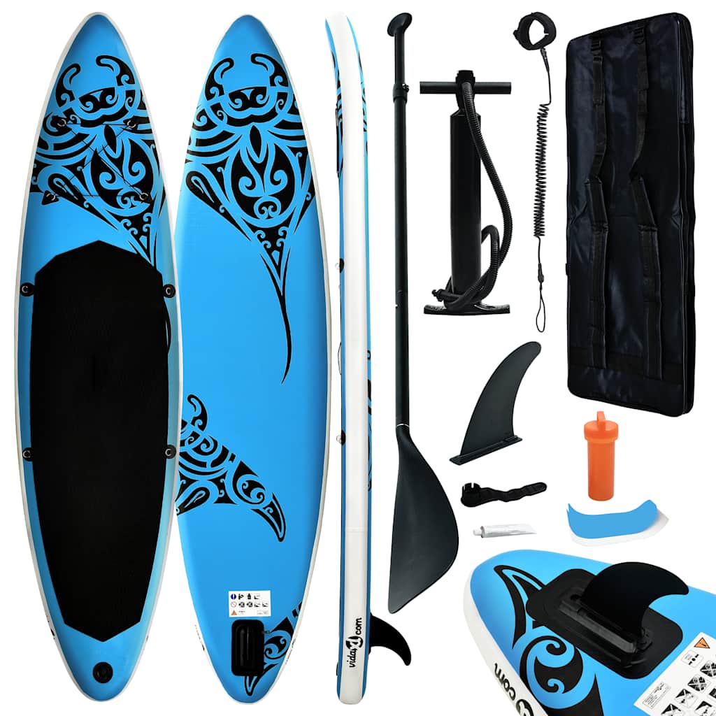 SUP - Vidaxl uppblåsbar stand up paddleboard set 305x76x15 cm blå