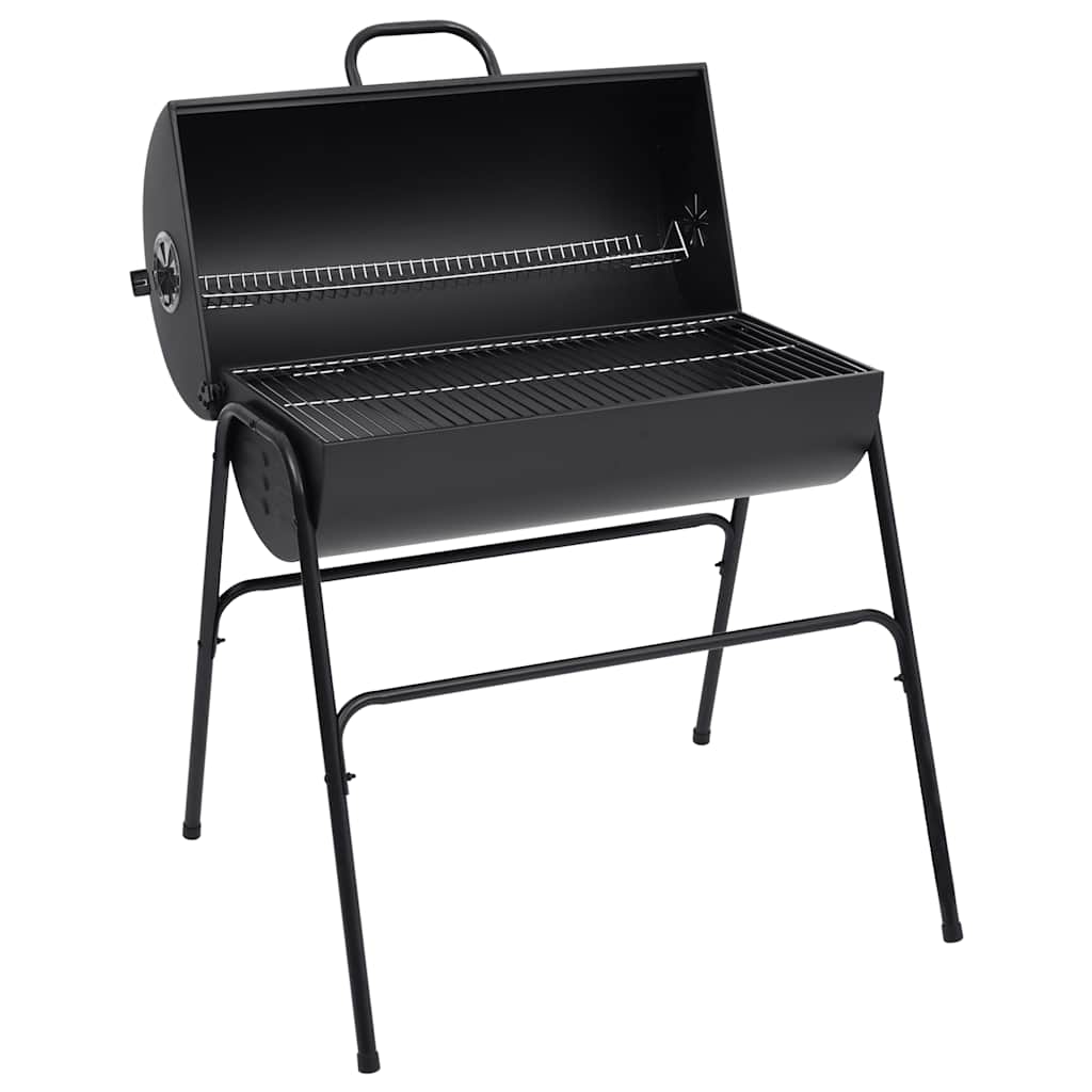 Grilltunna med 2 Grillgaller 80x95x90 cm Svart Stål