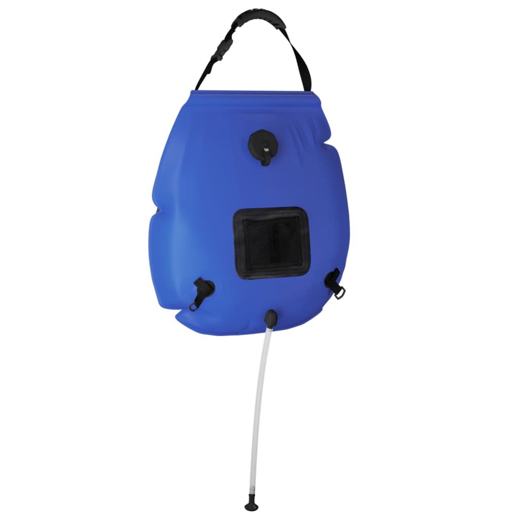 Campingdusch Vidaxl 20L PVC Blå Soluppvärmd Utomhusdusch