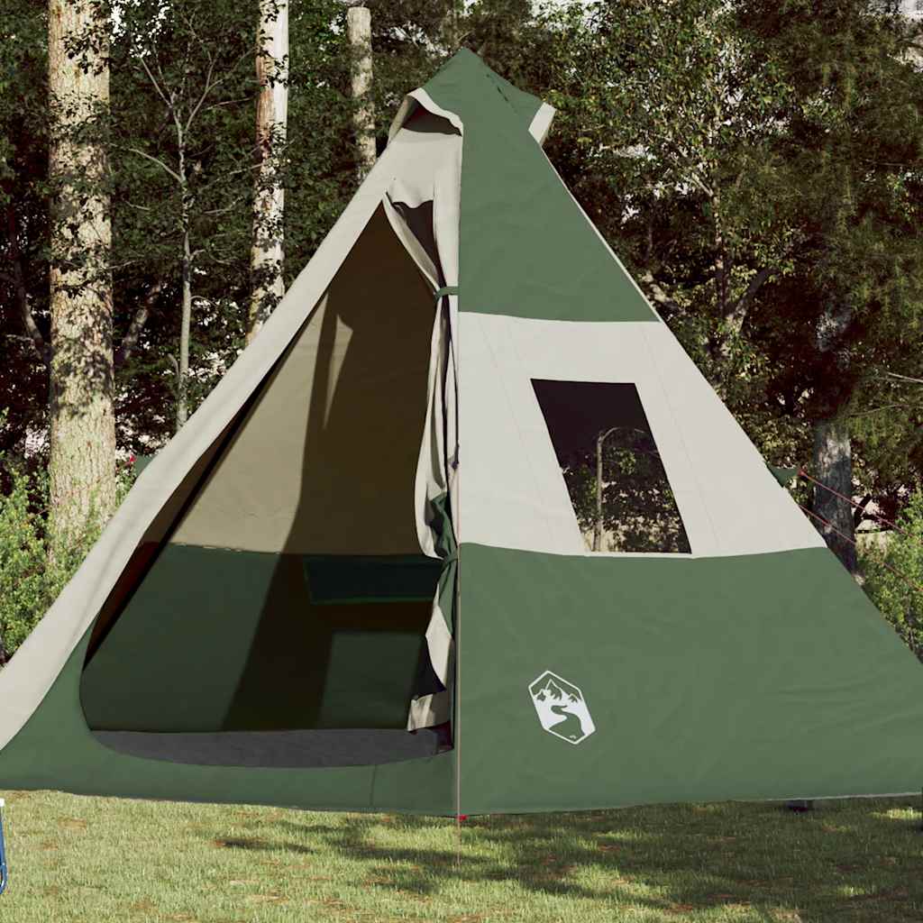Vattentätt Teepee Tält 7 Personer VidaXL Grön Enkel Att Ta Med
