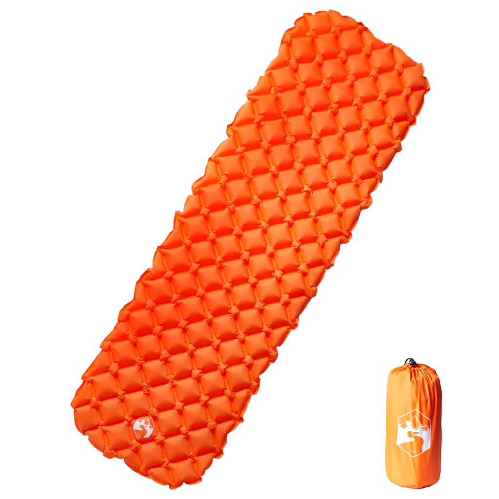 Uppblåsbar Campingmadrass VidaXL 90x58x6 cm orange