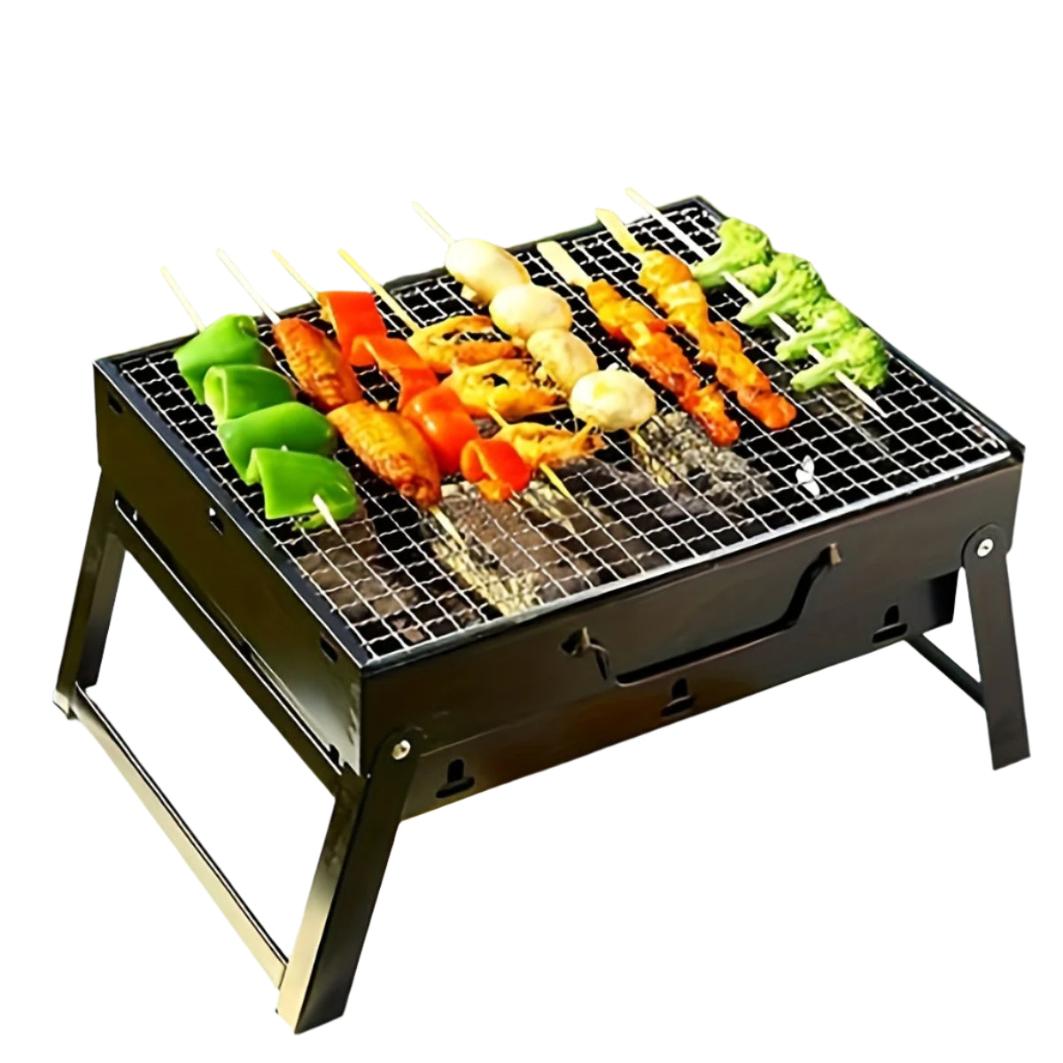 Kolgrill - Portabel vikbar för utomhusmatlagning camping picknick